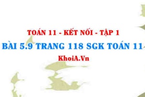 Bài 5.9 trang 118 SGK Toán 11 tập 1 Kết nối tri thức